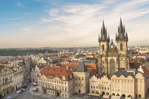 Beautiful View Old Town Square Tyn Church Prague Czech Republic — Stock Photo, Image