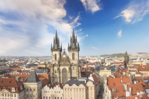 Beautiful View Old Town Square Tyn Church Prague Czech Republic — Stock Photo, Image