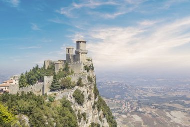 mimari, güzel görünümü, Guaita, tepeler, ufuk, Monte Titano, mount, san Marino Cumhuriyeti, showplace, görüş, kule, guaita kulesi