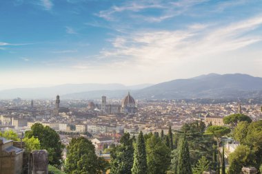 Santa Maria del Fiore ve Giotto's Belltower Floransa, İtalya güzel görünümü