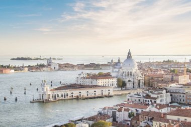Santa Maria della Salute ve Venedik, İtalya Venedik lagün manzarası