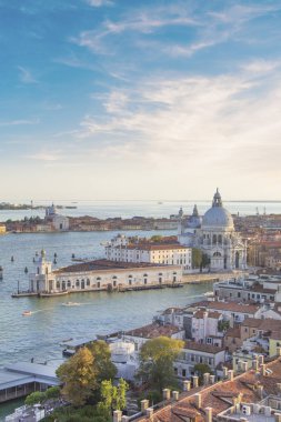 Santa Maria della Salute ve Venedik, İtalya Venedik lagün manzarası