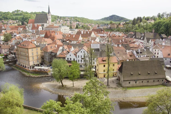 Ωραία Θέα Από Ιστορικό Κέντρο Του Cesky Krumlov Τσεχική Δημοκρατία — Φωτογραφία Αρχείου