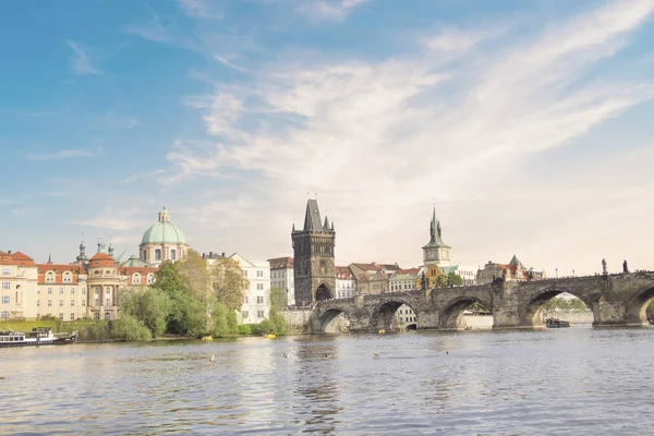 Smuk Udsigt Karlsbroen Old Town Old Town Tower Charles Bridge - Stock-foto