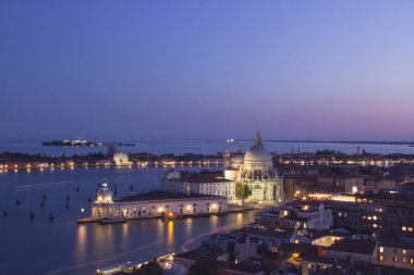Santa Maria della Salute ve Venedik, İtalya Venedik lagün manzarası