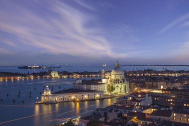 Santa Maria della Salute ve Venedik, İtalya Venedik lagün manzarası