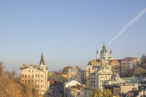 Hermosa Vista Iglesia San Andrés Descenso San Andrés Kiev Ucrania —  Fotos de Stock