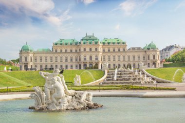 Avusturya, Viyana 'daki Belvedere Sarayı' nın güzel manzarası