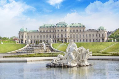 Avusturya, Viyana 'daki Belvedere Sarayı' nın güzel manzarası