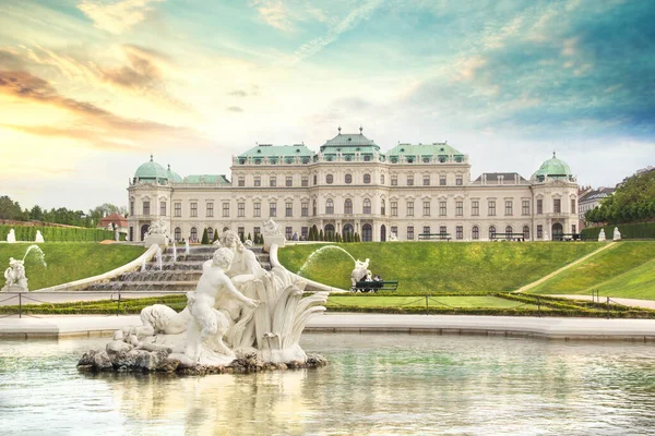 Schöne Aussicht Auf Das Schloss Belvedere Wien Österreich — Stockfoto