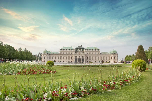 Schöne Aussicht Auf Das Schloss Belvedere Wien Österreich — Stockfoto