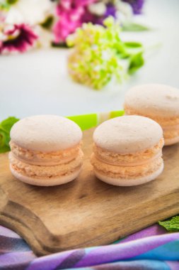 Tatlı olarak kurabiye ve nane, sağlıklı organik yaz tatlısı. Yaratıcı atmosfer dekorasyonu