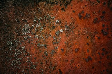          Paslı ve mantarlı eski arkaplan demir duvar dokusu