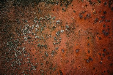 Demir duvar arkaplan dokusu pas ve mantarla