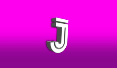 3B Harf J logo tasarım şablonu elementleri