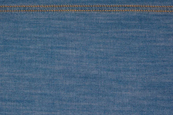 Denim Texture Cusături Duble Fabric Linia Este Orizontală — Fotografie, imagine de stoc
