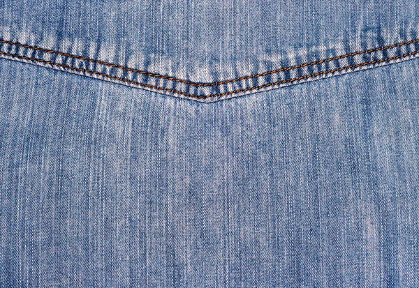 Denim Texture Double Stitching Fabric — Stock Photo, Image
