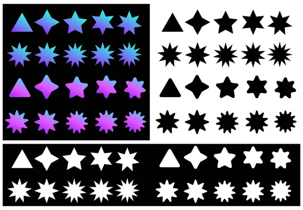 Estrella Vector Iconos Conjunto Iconos Vectoriales — Archivo Imágenes Vectoriales