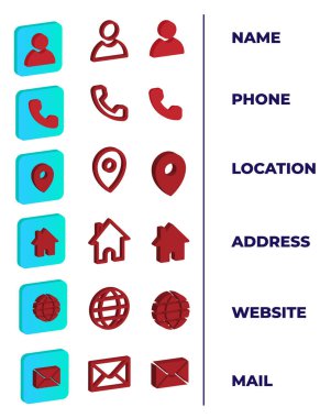 Web tasarımı için simge seti