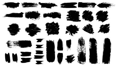 Siyah grunge fırça darbeleri resimler, soyut grunge arkaplan, gradyan grunge koleksiyonu