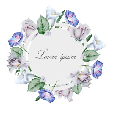 Çiçekli tebrik kartı. 