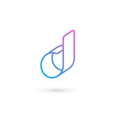 Letter D logo icon design template elements clipart