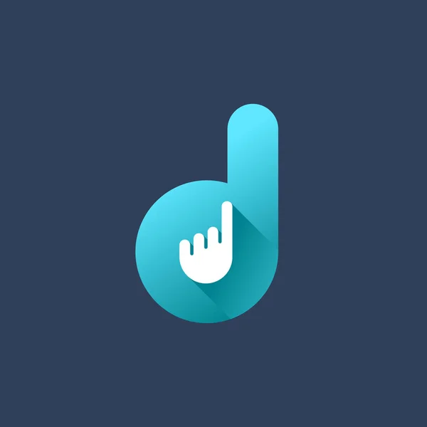 Bokstaven Hand Logo Ikon Designelement Mall — Stock vektor
