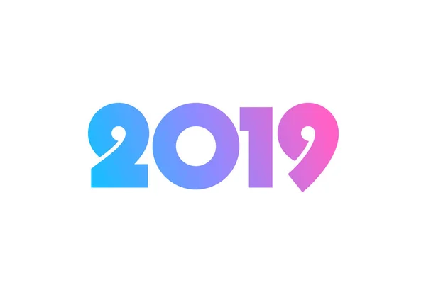 Mutlu Yeni Yıl 2019 Tebrik Kartı Tasarımı — Stok Vektör