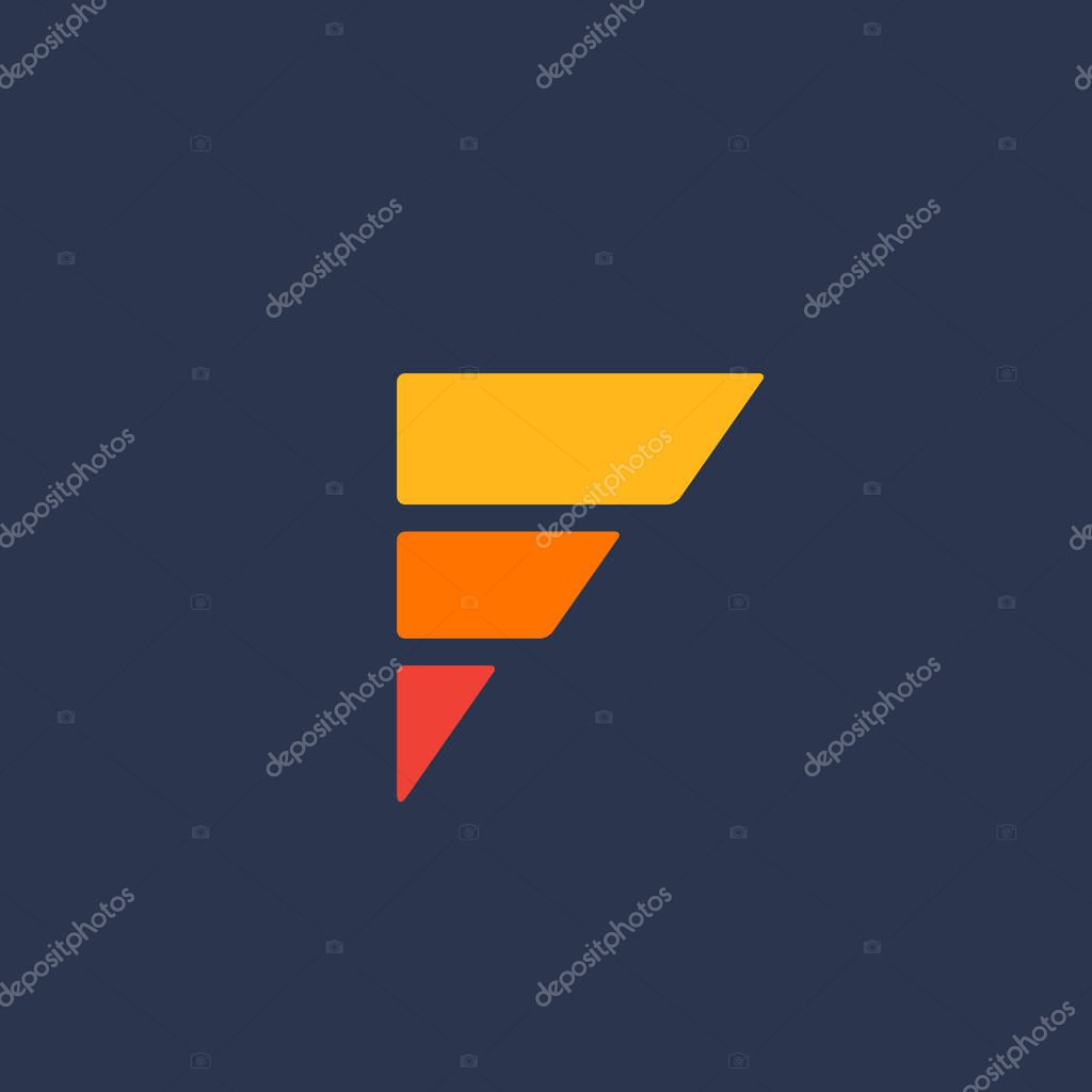 Letter F logo icon design template elements