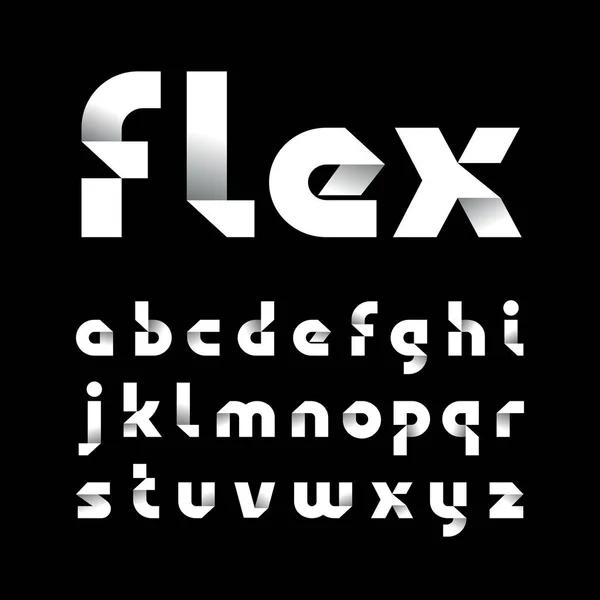 Fuente Papel Alfabeto Vectorial Con Letras Efecto Plegable — Vector de stock