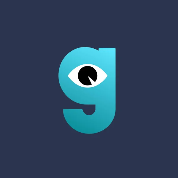 Στοιχεία Προτύπου Σχεδίασης Εικονίδιο Λογότυπο Μάτι Γράμμα — Διανυσματικό Αρχείο