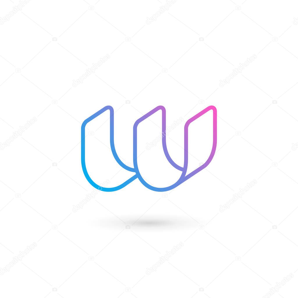 Letter W logo icon design template elements