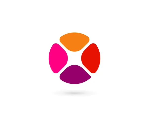 Abstract Business Logo Pictogram Ontwerp Met Letter Nummer — Stockvector