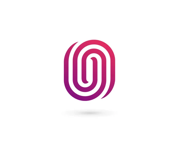 Nummer Logo Pictogram Ontwerp Sjabloon Briefelementen — Stockvector