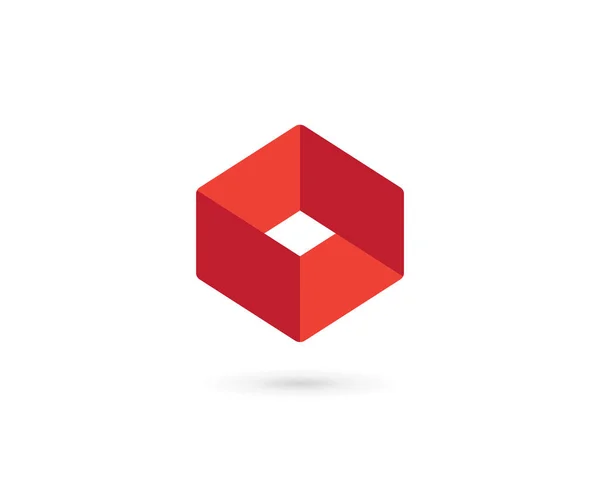 Абстрактный Дизайн Логотипа Кубической Буквой — стоковый вектор