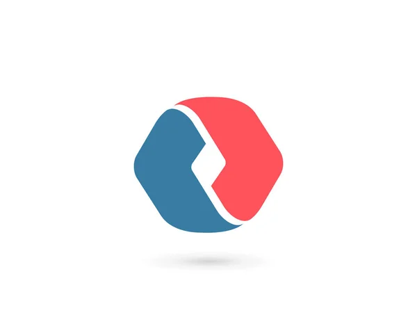 Abstraktes Logo Icon Design Mit Buchstabe — Stockvektor