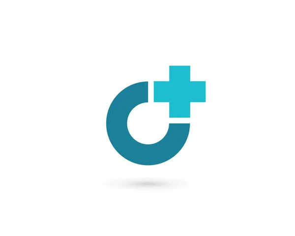 Cross Медичний Логотип Значок Дизайну Елементи Шаблону Літерою — стоковий вектор