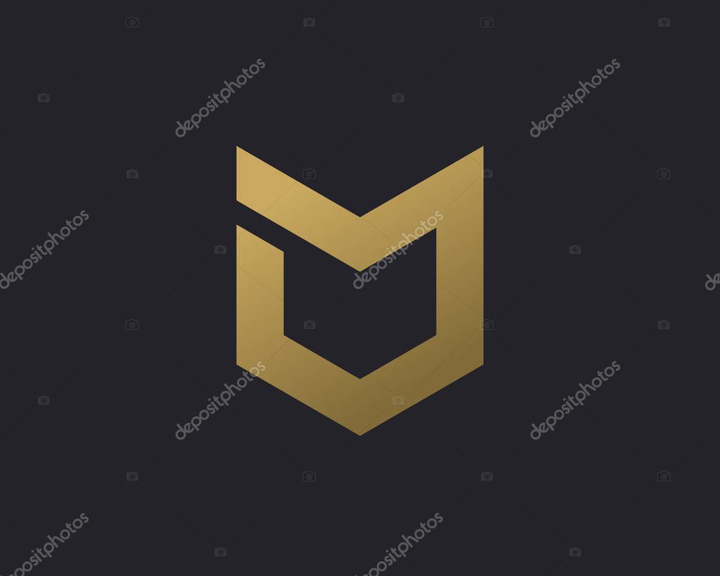 Shield logo icon design template elements with letter O