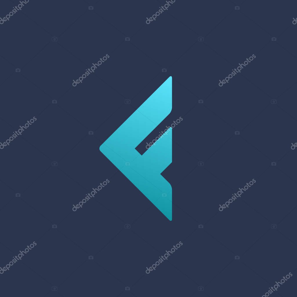 Letter F logo icon design template elements