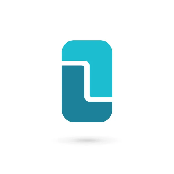 Bokstaven Mobiltelefon Logo Ikon Designelement Mall — Stock vektor