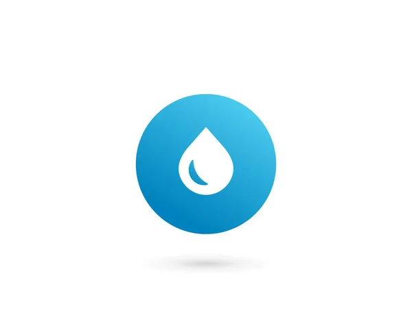 Carta Água Gota Logotipo Ícone Design Elementos Modelo — Vetor de Stock