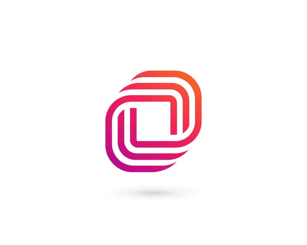 Abstracte Business Logo Pictogram Ontwerp Met Letter — Stockvector