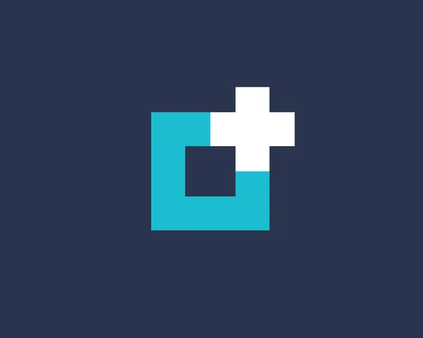 Korsa Medicinsk Logo Ikon Mall Designelement Med Bokstaven — Stock vektor