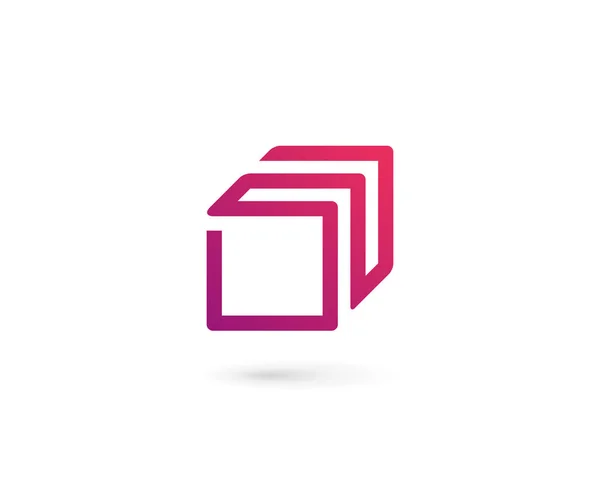 Conception Abstraite Icône Logo Entreprise Avec Lettre Cube — Image vectorielle