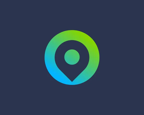 Carta Geotag Logo Icon Design Template Elements — Vetor de Stock