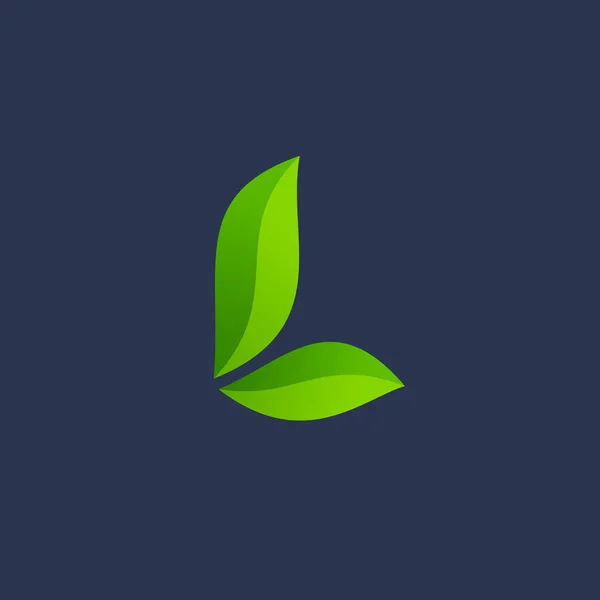 Písmeno Eco Listy Logo Ikony Designu Šablona Prvky — Stockový vektor
