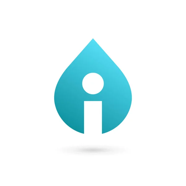 Carta Água Gota Logotipo Ícone Design Elementos Modelo — Vetor de Stock