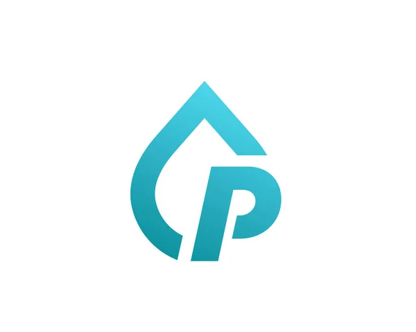 Buchstabe Wasser Tropfen Logo Symbol Design Vorlage Elemente — Stockvektor