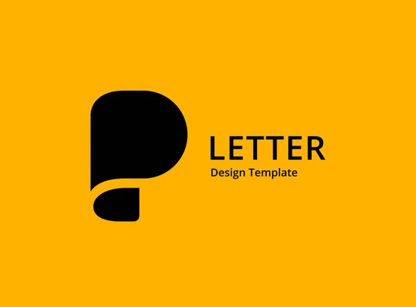 文字Pロゴアイコンデザインテンプレート要素 — ストックベクタ