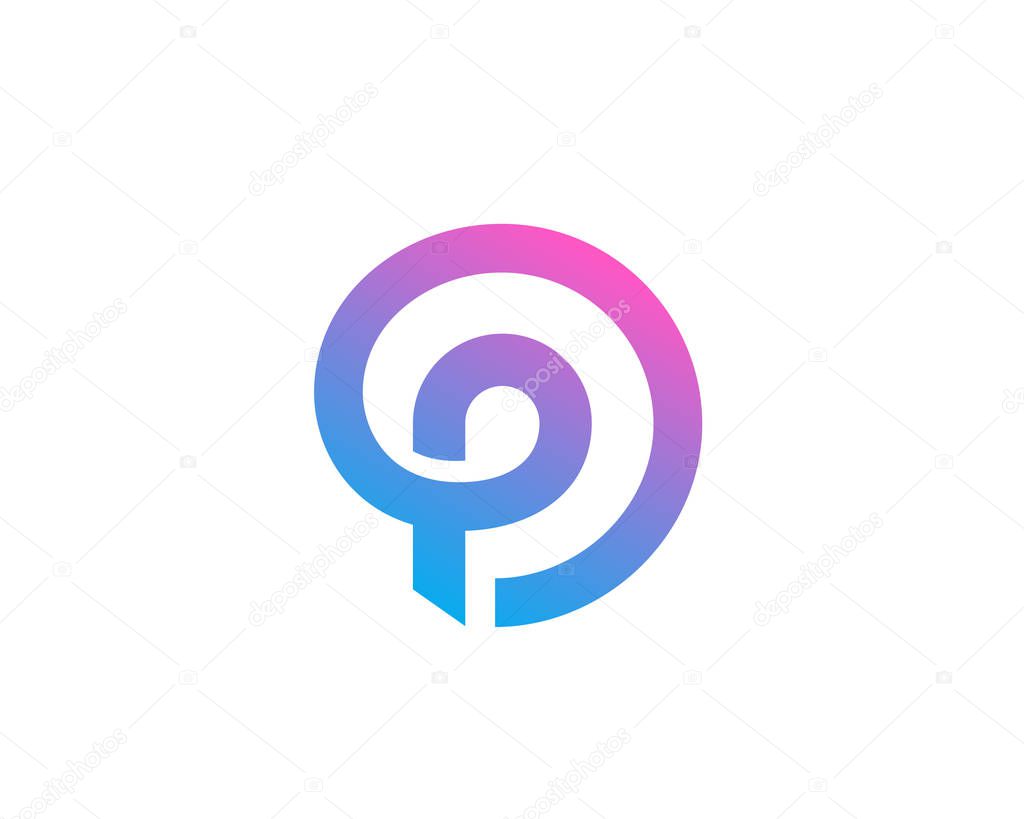 Letter P logo icon design template elements